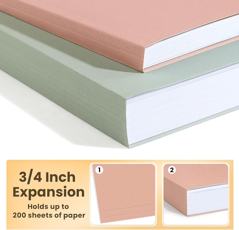 SUNEE Hanging File Folders, 6 Pack Letter Size Hanging File Folders with 1/5-Cut Tabs, Ideal for Home and Office Organization and Papers Classification,Morandi Colors - Image 4